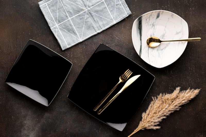 طقم عشاء لوتس 6037 ديملا مكون من 18 قطعة، 6 ألوان متعددة